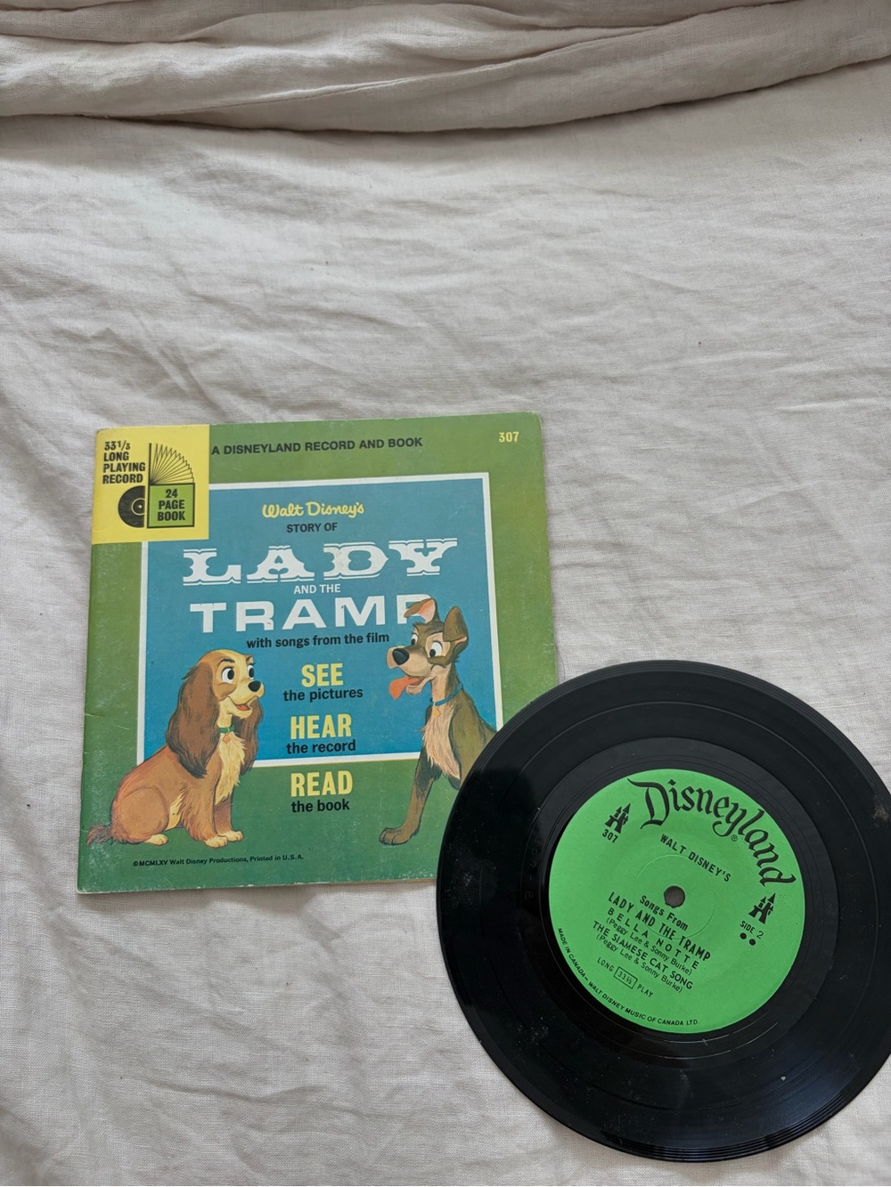 Walt Disney Lady and the Tramp Record & Book